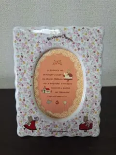 マロンクリーム　フォトフレーム　写真立て 　レトロ　陶器　平成レトロ　美品