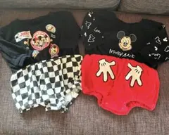 Disney ミッキー ミニー ロンパース 70-80cm