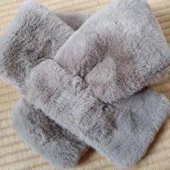 グレー ファー マフラー