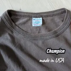 ​USA製 Champion T1011 ヘビーウェイト Tシャツ ブラウン M