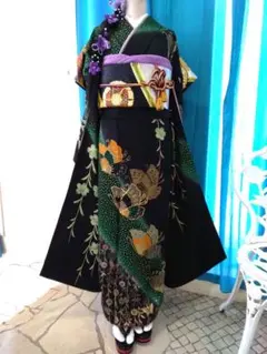 振袖フルセット、正絹振袖、成人式、重ね衿、帯揚げ帯締め、西陣袋帯、友禅襦袢のサムネイル