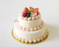 1/12 ミニチュア デコレーション ケーキ ドールハウス スイーツ お菓子