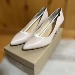 美品 HIMIKO レザー ポインテッドトゥ パンプス 23.5cm日本製