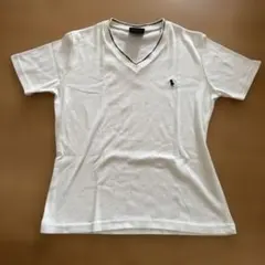 Polo by Ralph Lauren Vネック Tシャツ L ホワイト