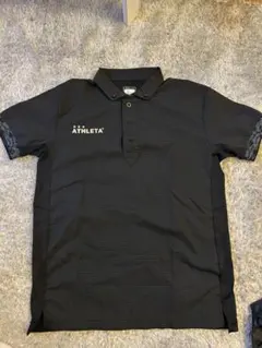 ATHLETA ポロシャツ M 黒 ストライプ