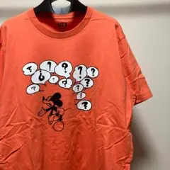 ディズニー × ユニクロ UT メンズ 半袖 tシャツ ピンク オレンジ L
