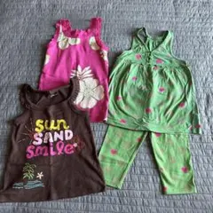 GAPギャップ　ハート柄セットアップ・花柄・ハワイ海　タンクトップ4点　110