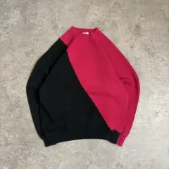 FRUIT OF THE LOOM ピンク&ブラック スウェット L アメカジ