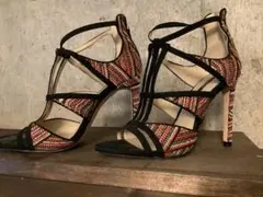 ZARA BASIC ザラ ベーシック サンダル 37 ヒール8.5センチ程　革