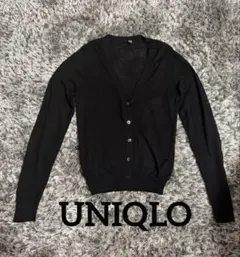 UNIQLO ライトVネックカーディガン（長袖） S ブラック