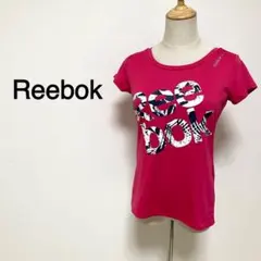 Reebok ピンクカラー プリントデザイン メッシュTシャツのサムネイル
