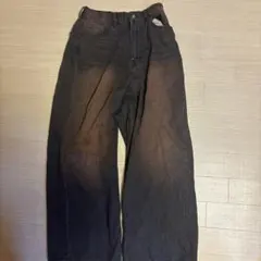 sedactle ダークグレー ワイドレッグデニム