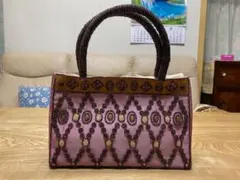 ビーズバック（赤系）　パーティバック　和装　着物