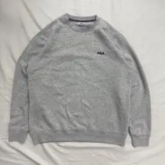 FILA グレー クルーネック トレーナー L｜古着｜人気アイテム