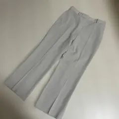 【美品】PLST プラステ バックスリットパンツ ベージュ　センタープレス