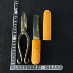 安重 蕨手 別打 総火造 花鋏 & 花小刀 未使用 ２点まとめて 移転時の整理品