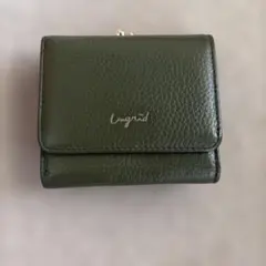 Ungrid（アングリッド）極美品 牛革 三つ折りミニ財布 グリーン