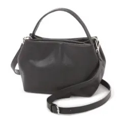 LEPSIM フェイクレザーソフトミニバッグ 黒 美品のサムネイル