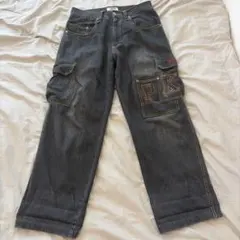 PIKO デニム カーゴパンツ Y2K 英字のサムネイル