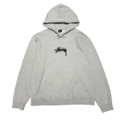 ステューシー パーカー 肉厚 センター 刺繍 ロゴ 人気 プルオーバー XL