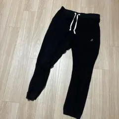 ジョンブル　黒いジョガーパンツ ドローストリング付きのサムネイル