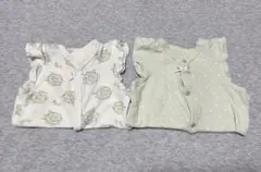 【西松屋】ベビー ノースリーブ 肩フリル　肌着 ロンパース　80cm 2枚セット