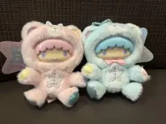 キキララ♡きぐるみマスコットキーホルダー♡パフポフ　リトルツインスターズ