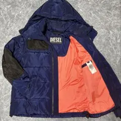 DIESEL ダウンジャケット フード付き ネイビー