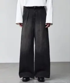 CALLNE 1タックワイドストレートデニム（12.8oz）