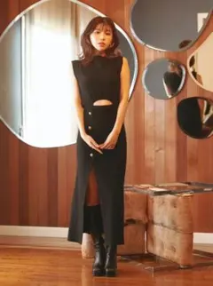 Darich リブロングワンピース アイボリー