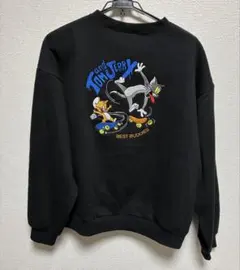 新品 SEQUENZ トムとジェリー 刺繍 クルーネックスウェット L