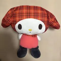 サンリオ　マイメロディ　ぬいぐるみ　赤いチェック柄