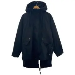 ZARA ザラ モッズコート フード付き ブラック XS【H-53】