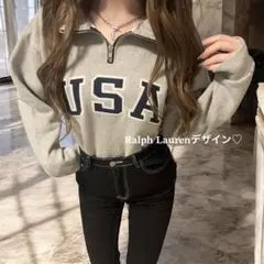 【大幅値下】poroby Ralph Lauren USAハーフジップスウェット