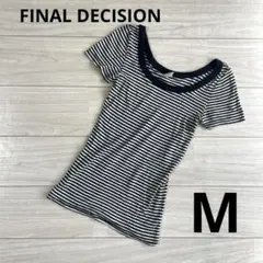 ☆FINAL DECISION ボーダー 半袖カットソー 黒白のサムネイル