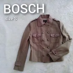 ボッシュ bosch ミリタリー風ジャケット ウール s 通勤 オフィス カーキ