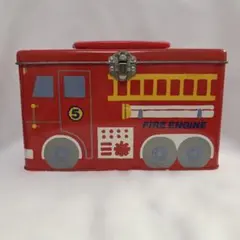 昭和レトロ サンリオ fancyfriends 消防車 缶バッグ 収納 1977のサムネイル