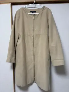 Loungedress ベージュ ロングコート ジッパー付きのサムネイル