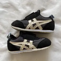 【14cm】ASICS スニーカー 黒 グレー