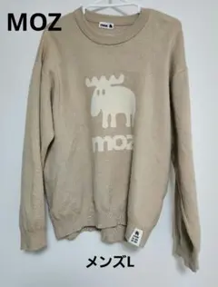 MOZ モズ 冬ニット 長袖 メンズL レディース ゆったり ※毛玉複数ヶ所あり