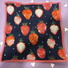 美品！　フェイラー　ストロベリードット　タオルハンカチ
