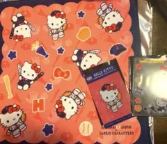 タイトーくじ侍ジャパンサンリオハローキティ E賞 G賞2点セットWBCハンカチ