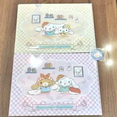 くら寿司 シナモロール クリアファイル2枚＋缶バッチ