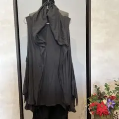 美品　芽風　センソユニコ　ゆったり　カーディガン　黒　グレー　M-L　五分袖 ユニクロ公式 | スフレヤーンVネックショートカーディガン（長袖）