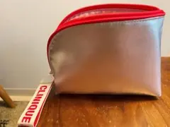 CLINIQUE シルバー レッド ポーチ