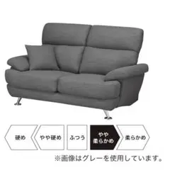 2人掛けソファ 布張りタイプ NポケットA13 グレーのサムネイル