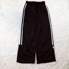 デイジー トラックパンツ ワイド 黒（S）サイドライン ウエストゴム