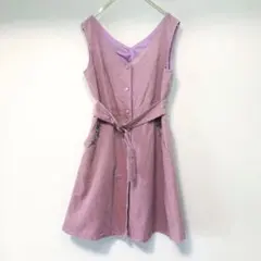 ✨美品✨ マジェスティックレゴン M ワンピース コーデュロイ ベルト付 刺繍