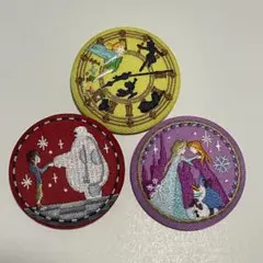 ディズニー 刺繍缶バッジ