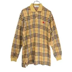 BURBERRY バーバリーズ ノバチェック 長袖 ニットポロシャツ M メンズのサムネイル